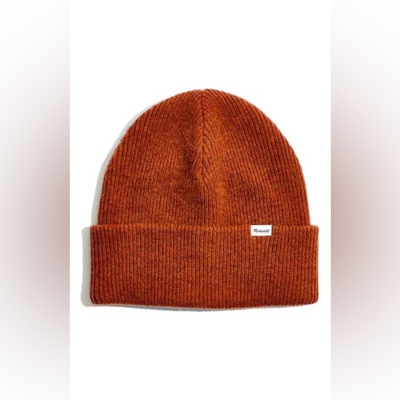 Madewell Accessories - Madewell Cuffed Wool Beanie in Faded Rust, OSFM